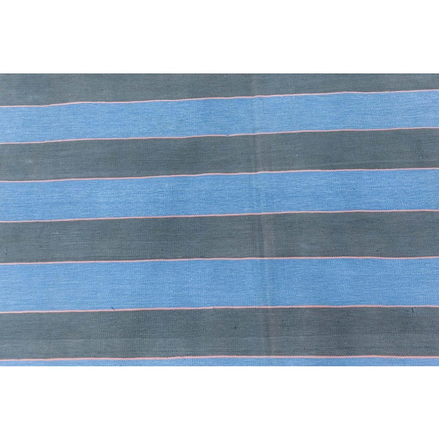 Vintage Indian Dhurrie Rug Doris Leslie Blau Size: 13'3" × 13'4" (403 × 406 cm) This striking vintage Indian Dhurrie rug...