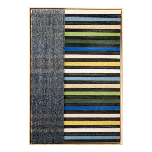 Textile Work by Artist Anna Beurskens Titled Wrapped Panel #74 For Sale