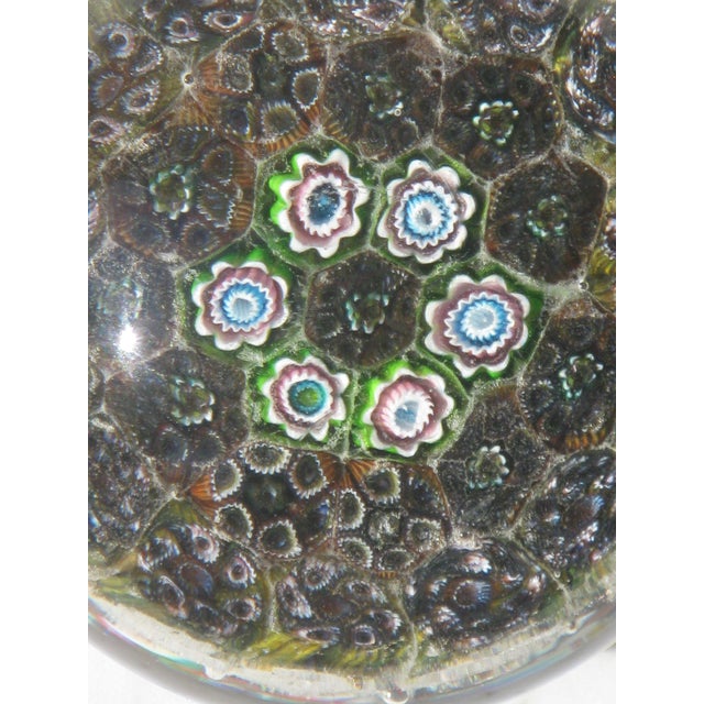 Paperweight Vintage Millefiori Art Glass Hand Made For Sale - Image 16 of 16