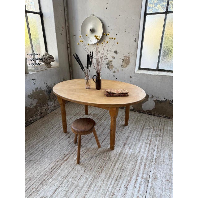 1960s Oval Oak Farmhouse Table, 1960s For Sale - Image 5 of 18