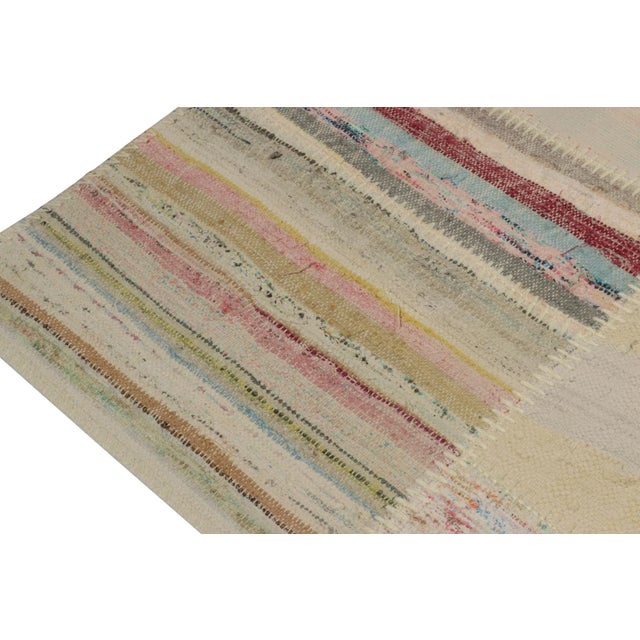 2010s Rug & Kilim’s Patchwork Kilim Rug in Polychromatic Stripes For Sale - Image 5 of 7