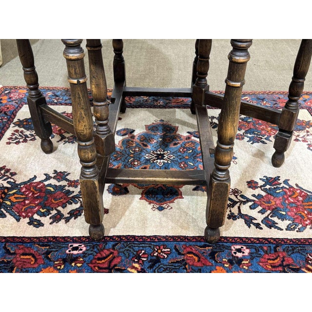 Wood Vintage Oak Gateleg Table, 1950s For Sale - Image 7 of 11