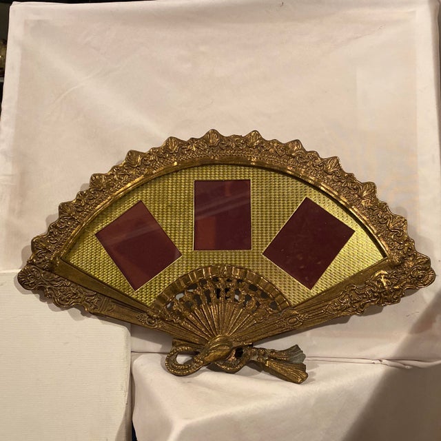 Vintage Heavy Brass Fan Shaped Picture Frame Chairish