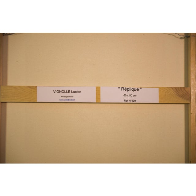 Lucien Vignolle, Abstract Homage to Soulages, 1990s, Painting, Framed For Sale - Image 4 of 8