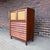 American American of Martinsville Wonderwood Walnut & Cane Tall Chest Dresser For Sale - Image 3 of 12