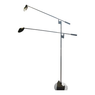 Robert Sonneman for George Kovics Adjustable "Feather" Halogen 2 Light Floor Lamp For Sale
