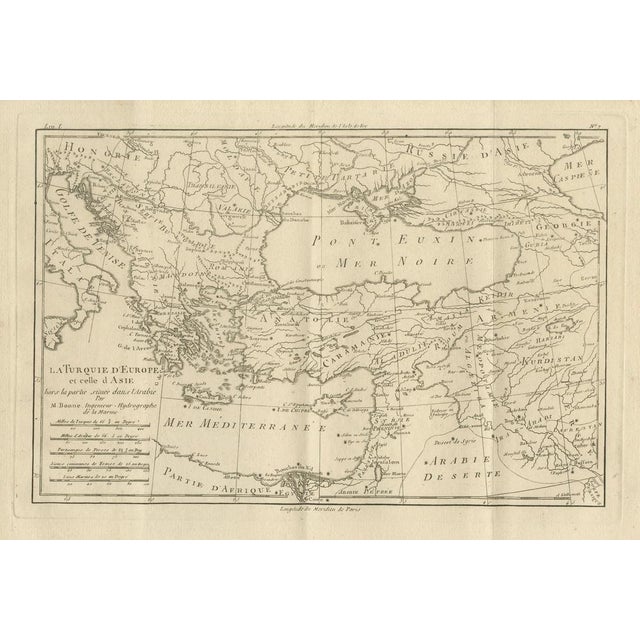 Traditional Antique Map of the Ottoman Empire, 1780 For Sale - Image 3 of 9