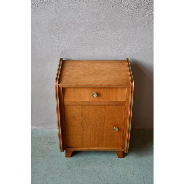 Vintage Bedside Table with Compass Legs, 1960s For Sale - Image 12 of 16