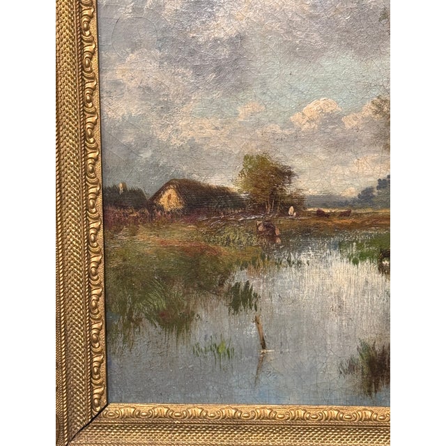 19th Century 19th Century French Oil Painting For Sale - Image 5 of 8