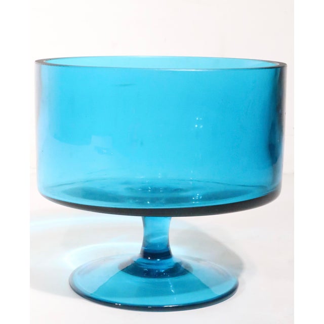 Mid 20th Century Mid 20th Century Pedestal Bowl Made in Poland by Krosno For Sale - Image 5 of 8