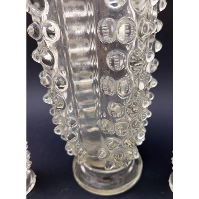 Rostrato Series Vases in Murano Glass attributed to Ercole Barovier for Maestri di Murano, 1960s, Set of 3 For Sale - Image 4 of 12