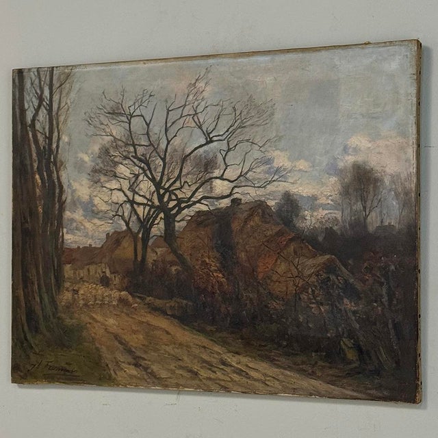 Late 19th Century Late 19th Century Pastoral Oil Painting Signed j.b. François For Sale - Image 5 of 15