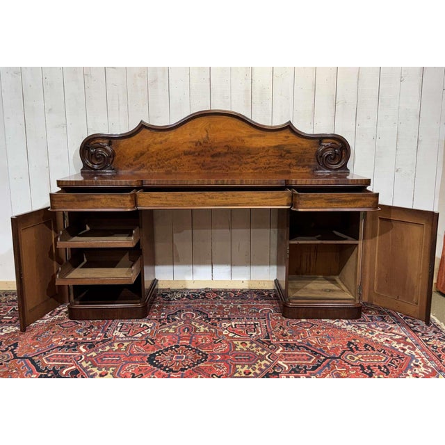Wood 19th Century Victorian Mahogany Serving Cart For Sale - Image 7 of 18