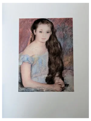 Pierre-Auguste Renoir, A Young Girl's Portrait, Lithograph