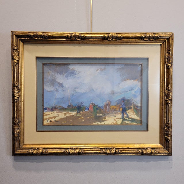 S. Nanzy, Squall in the Landes, 1890, Gouache and Watercolor on Cardboard, Framed For Sale - Image 3 of 18