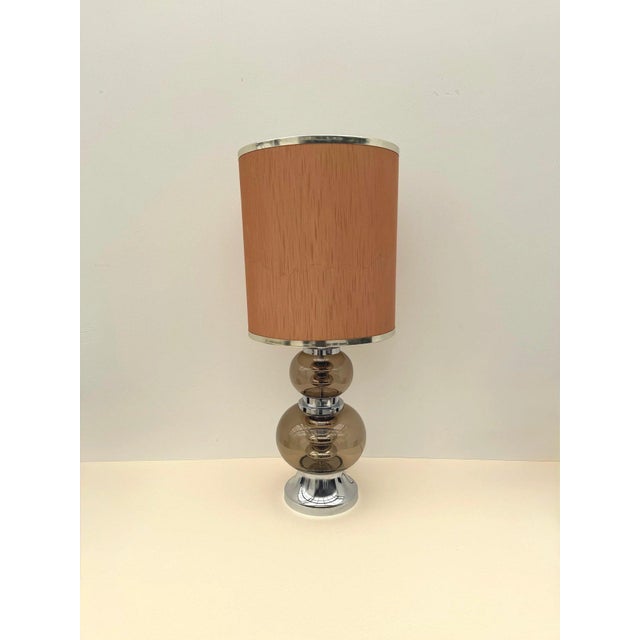 Lamp in Smoked Glass and Chrome by Joseph Richard Essig, Germany, 1970s For Sale - Image 6 of 6