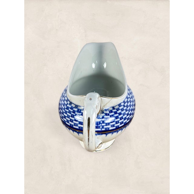 Antique English Royal Cauldon Transferware Gravy Boat For Sale - Image 4 of 6