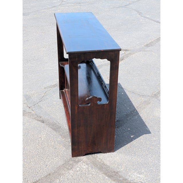 Early 20th Century Chinese Carved Wooden Display Cabinet/ Console Table For Sale In Washington DC - Image 6 of 9