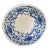 Chinese Lotus Blue White Ming Style Four Character Mark Inscribed Scalloped Dish For Sale