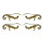 Mid 20th Century Italian Gilded Curtain Tiebacks - Set of 4 For Sale