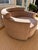 Circular Swivel Chair in Camel Toned Suede For Sale In New York - Image 6 of 16