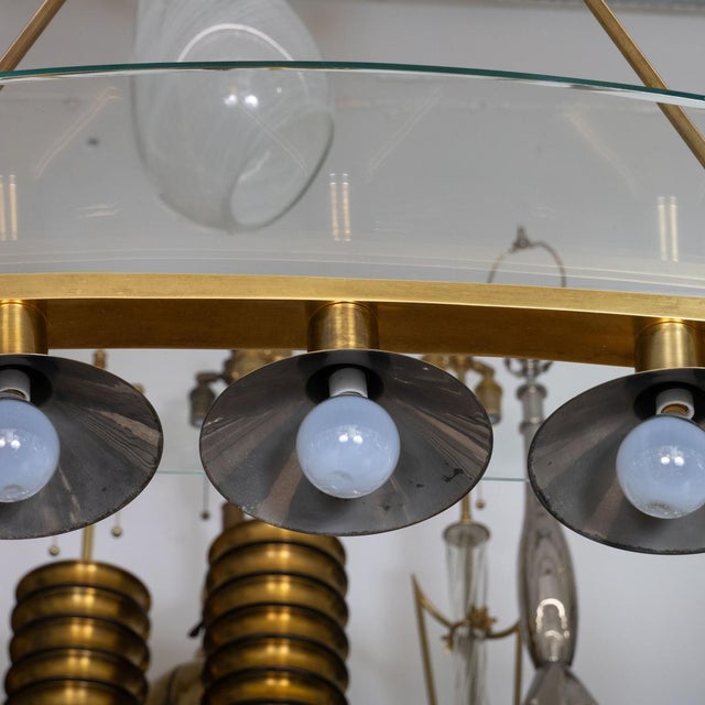 Rare Arched Glass Pendant by Pietro Chiesa For Sale - Image 10 of 12