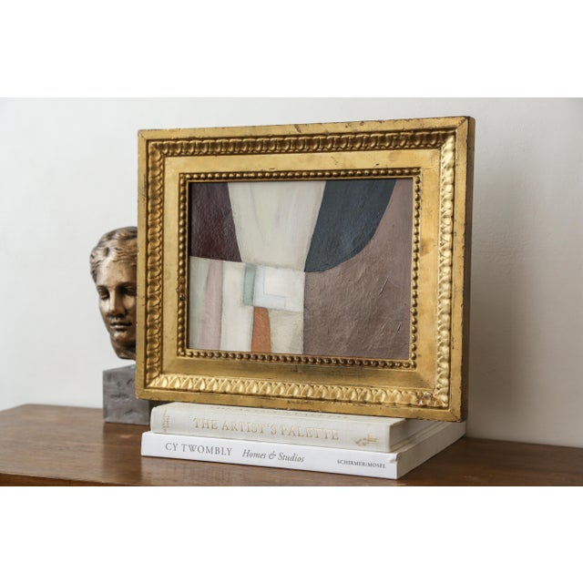 Original Framed Abstract Painting in Antique Gold Frame For Sale - Image 4 of 15