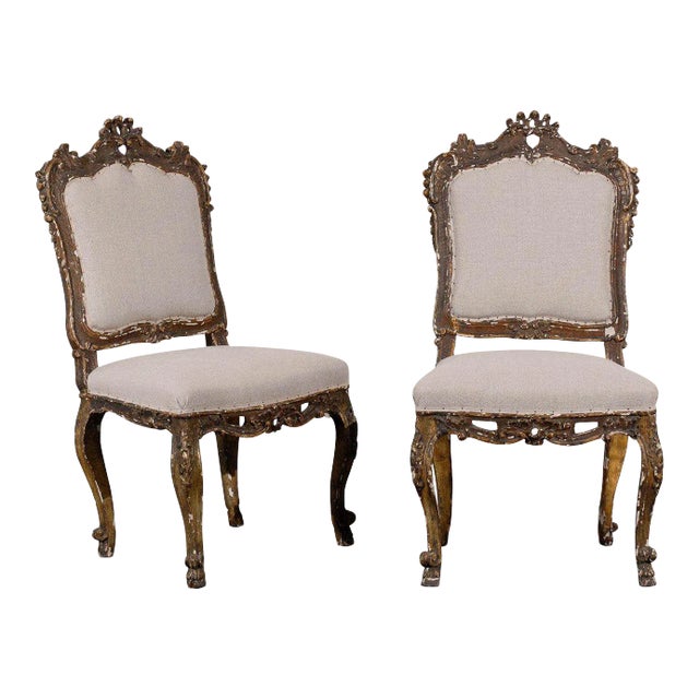 18th Century Venetian Style Side Chairs - a Pair For Sale
