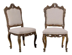 18th Century Venetian Style Side Chairs - a Pair
