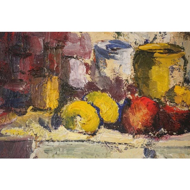 Ernest Julien Malla, Still Life, Late 20th Century, Oil on Canvas For Sale - Image 4 of 10