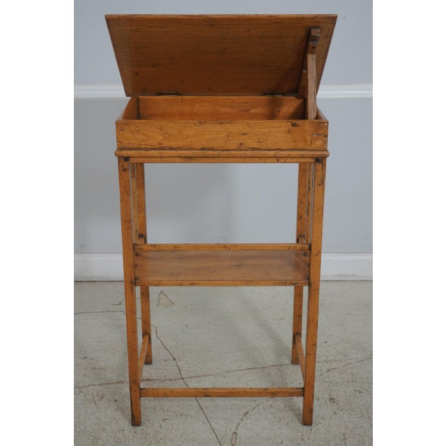 Chaddock Guy Chaddock Country Distressed Finish Lectern Stand For Sale - Image 4 of 12