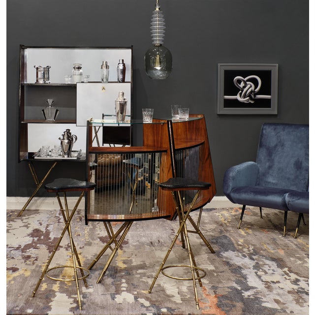 Rare Vintage Italian Bar With and Stools Set of 4 Chairish