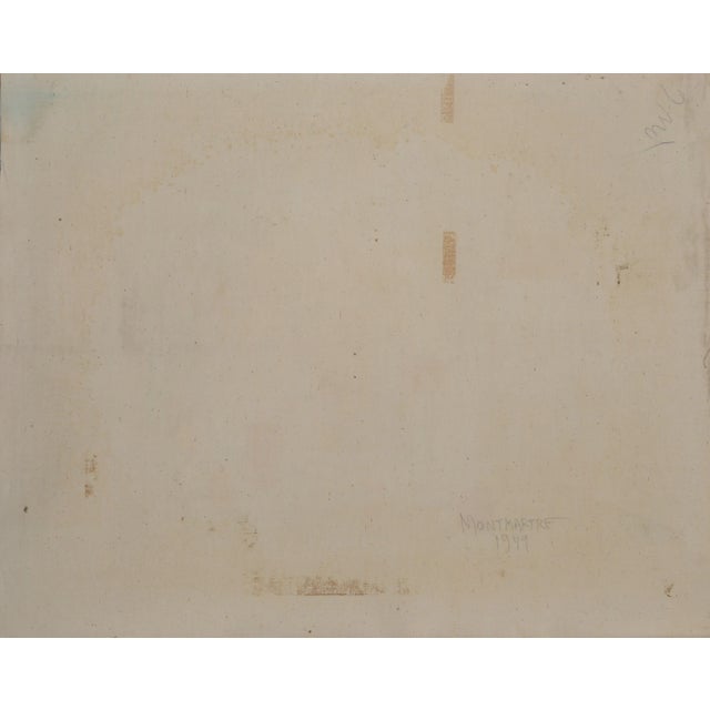 French Montmarte 1949, Charles Cobelle Acrylic on Canvas, Signed Lower Right For Sale - Image 3 of 5