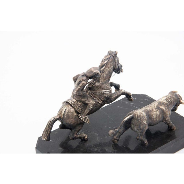 Campino Riding a Horse Leading a Bull For Sale - Image 4 of 5