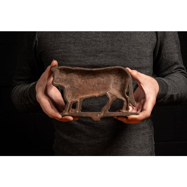 c. 1880s; Bernard Gloekler Co. - Pittsburgh, PA Antique cast iron bull sign crest. This piece would have been found on...