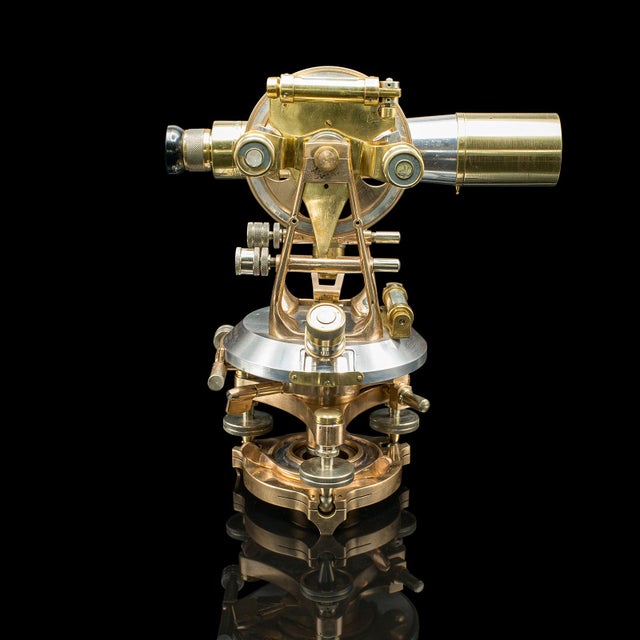 Traditional 1910's Antique Transit Theodolite For Sale - Image 3 of 12