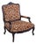 Michael Taylor Louis XV Style Wide Arm Chair W Giraffe Velvet For Sale