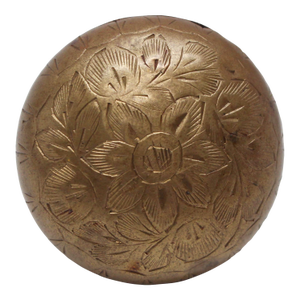 Hollow Brass Floral Door Knob