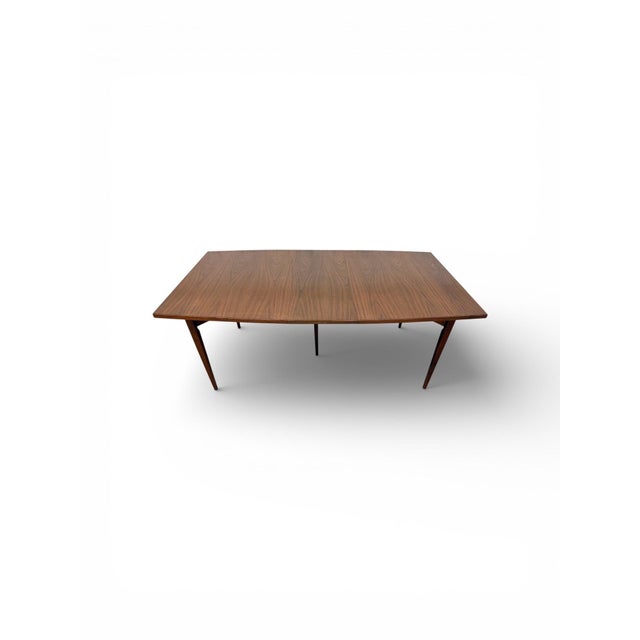 1960s Mid-Century Modern Banquet Size Walnut Dining Table For Sale - Image 5 of 13