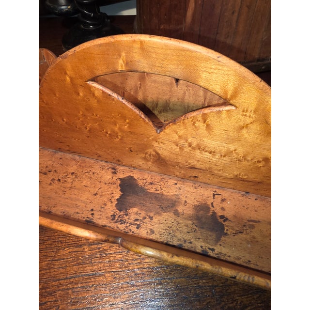 Brown Antique Birdseye Maple Cutlery Tray For Sale - Image 8 of 8
