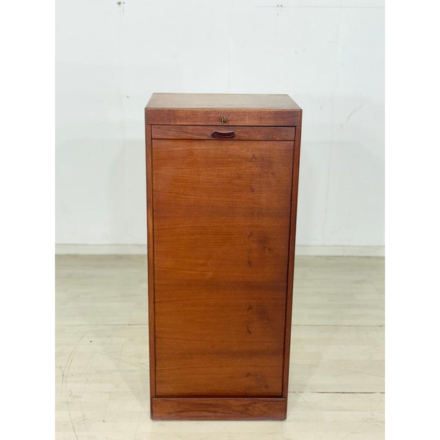 Vintage Danish Teak Roll-Top Cabinet For Sale - Image 14 of 14