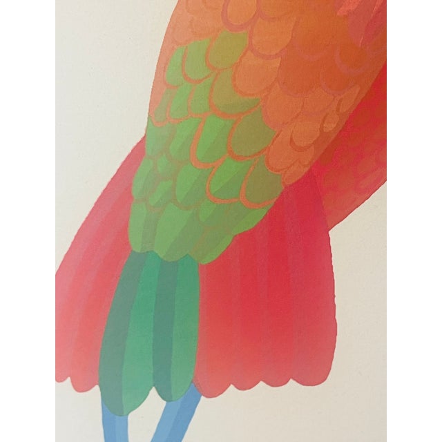 Modern 1970s Horacio Fuego Ecuador Watercolor of Himmingbird For Sale - Image 3 of 6