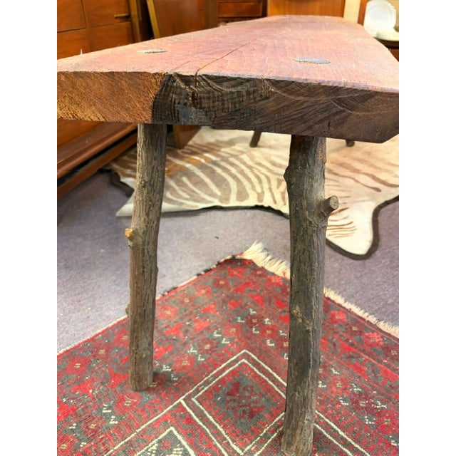 Handcrafted Live Edge Wood Table or Bench For Sale - Image 11 of 12