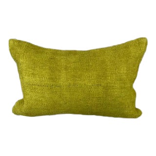 16 x 24 Hemp Pillow Turkish Cushion Natural Green Pillow Cushion Cover For Sale
