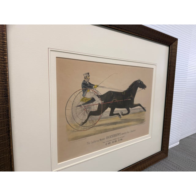 Late 20th Century Currier & Ives the California Wonder Occident Lithograph, Framed For Sale - Image 5 of 12