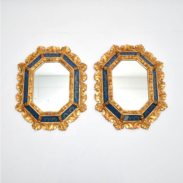 Antique Italian Giltwood Mirrors, 1950s, Set of 2 For Sale - Image 11 of 11