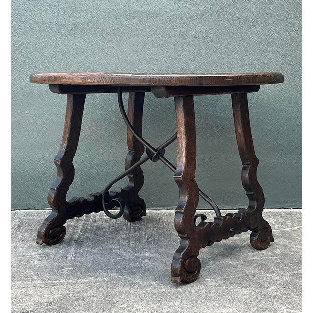 Coffee Vintage 19th Century Spanish Center Hall Table For Sale - Image 8 of 12