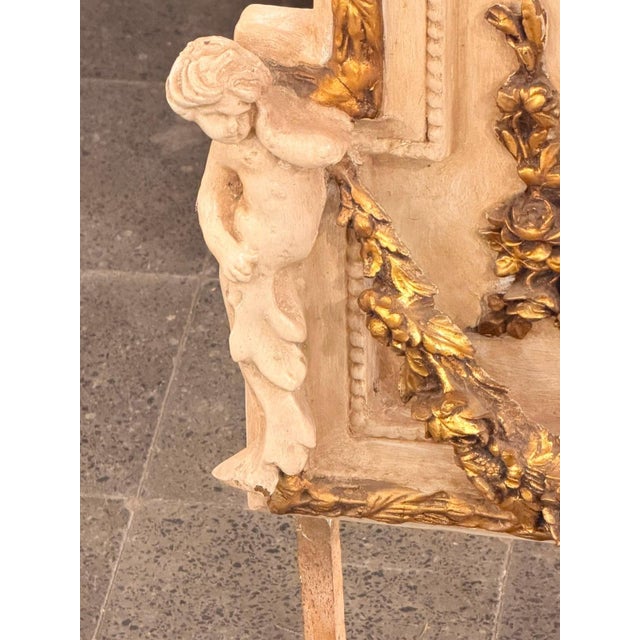 Vintage Grand French Rococo Portrait Wall Art 47 Tall For Sale - Image 9 of 10