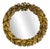 Small Mid-Century Modern French Wall Mirror with Ornate Brass Frame, 1950s For Sale