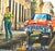 Late 20th Century Painting Havana Street Oil on Canvas Vintage Cityscape Caribbean Decor For Sale - Image 4 of 6
